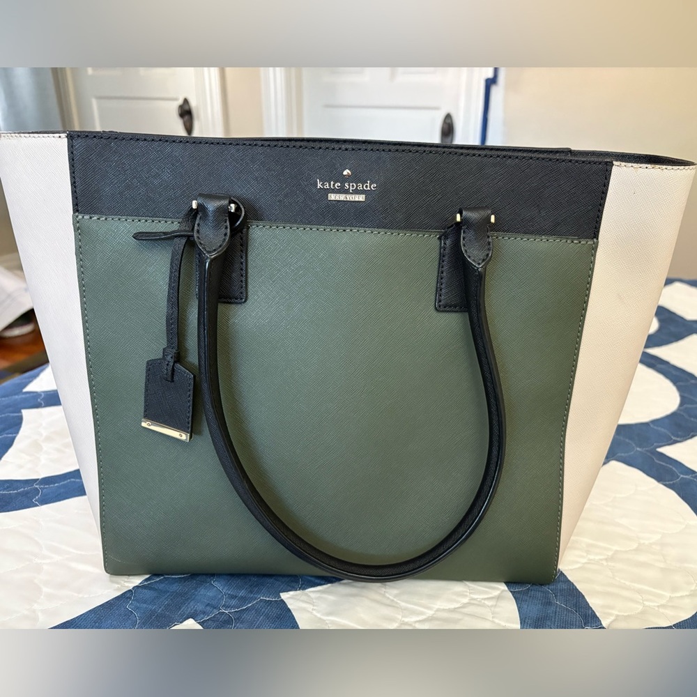 Kate Spade Olive and Black Tote Bag